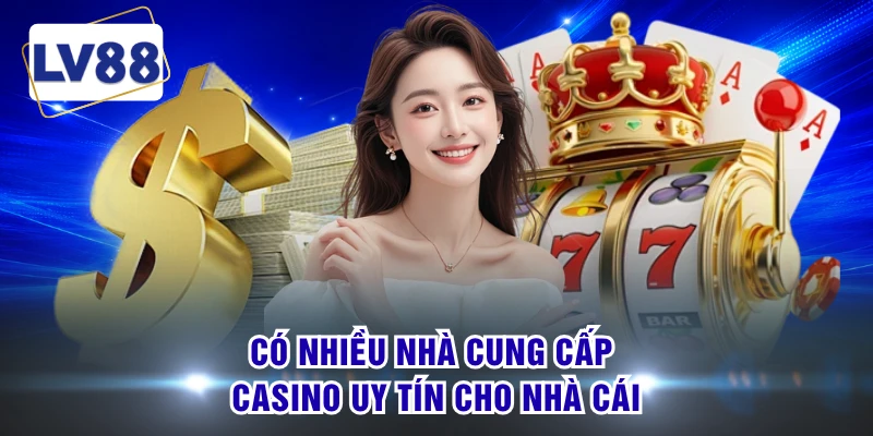 Có nhiều nhà cung cấp casino uy tín cho nhà cái