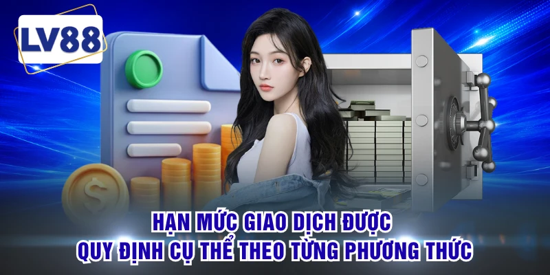 Hạn mức giao dịch được quy định cụ thể theo từng phương thức